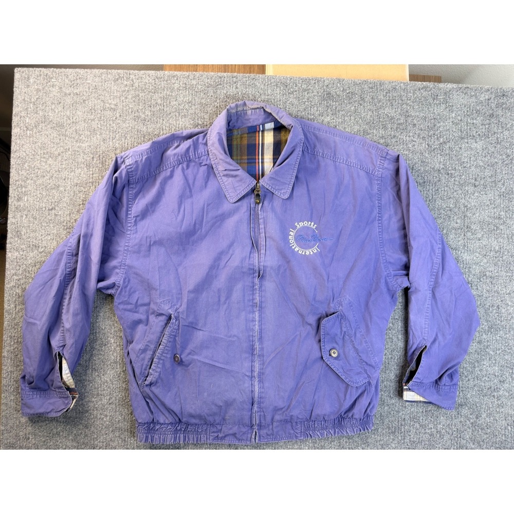 Vintage Nico-Boco Purple Bomber Jacket Mens 105 L Flannel Lined Y2K Streetwear